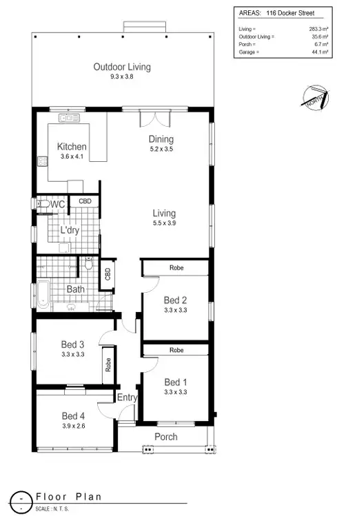 Floorplan of Homely house listing, 116 Docker Street, Wagga Wagga NSW 2650