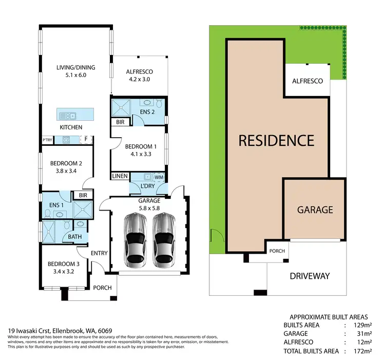 Floorplan of Homely house listing, 19 Iwasaki Crest, Ellenbrook WA 6069