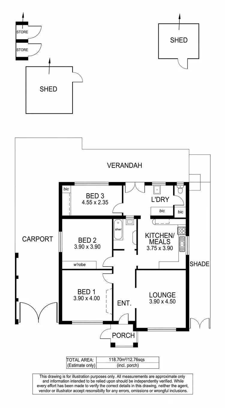 Floorplan of Homely house listing, 3 McAllan Avenue, Seaton SA 5023