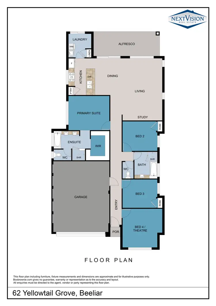 Floorplan of Homely house listing, 62 Yellowtail Grove, Beeliar WA 6164