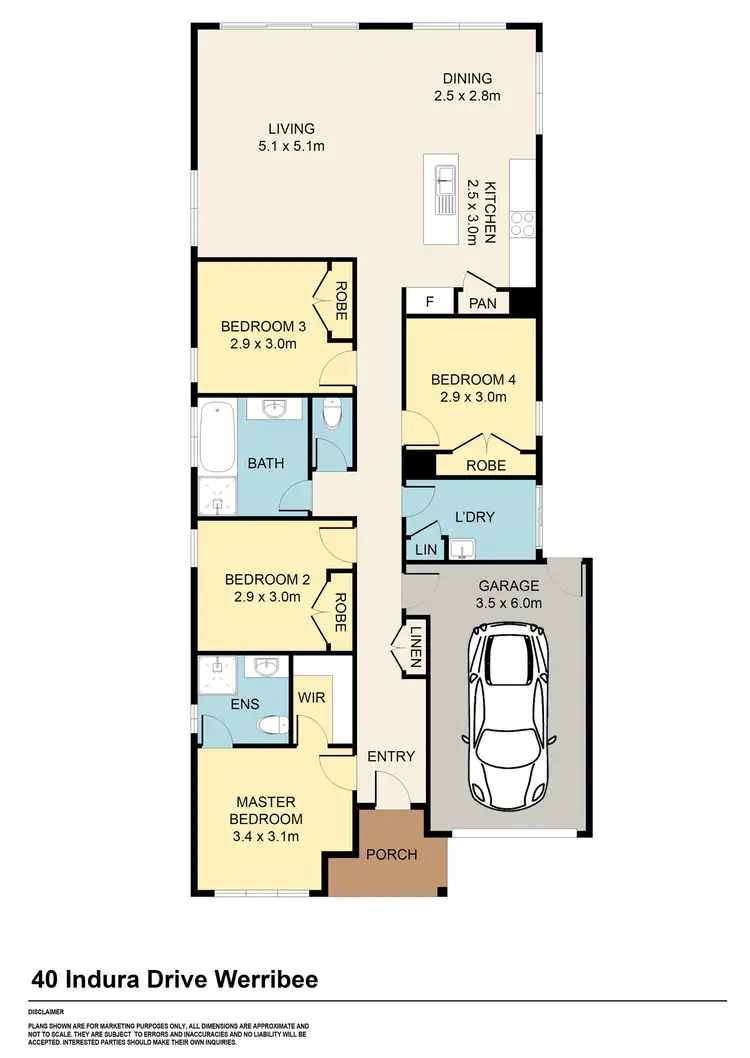 Floorplan of Homely house listing, 40 Indura Drive, Werribee VIC 3030
