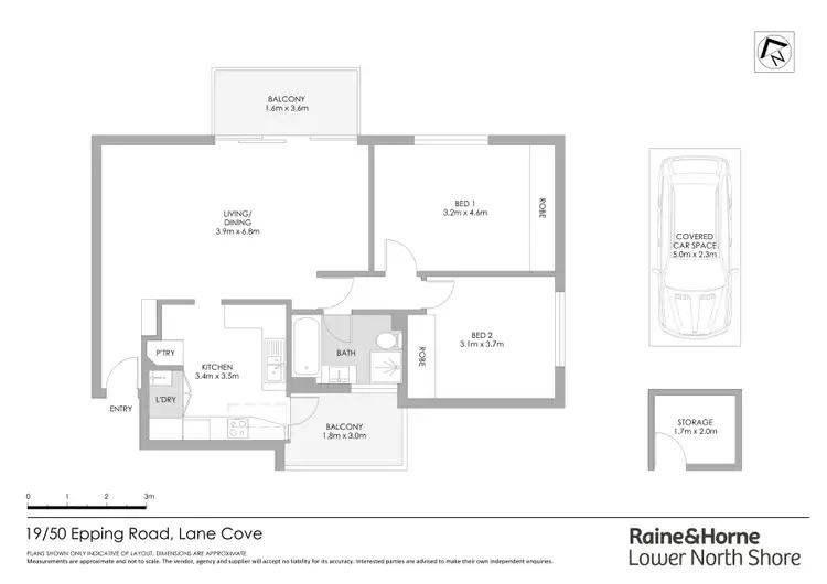 Floorplan of Homely apartment listing, 19/50-52 Epping Road, Lane Cove NSW 2066