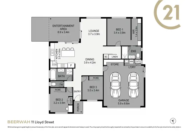 Floorplan of Homely house listing, 11 Lloyd Street, Beerwah QLD 4519