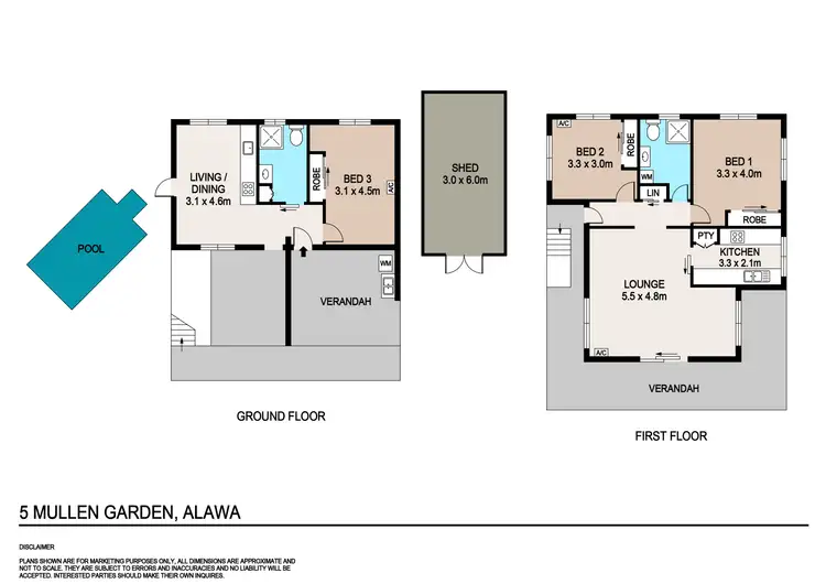 Floorplan of Homely house listing, 5 Mullen Gardens, Alawa NT 810