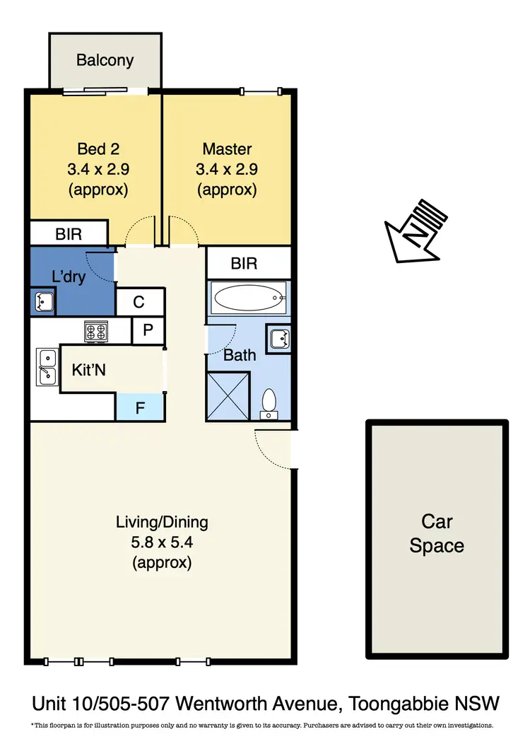 Floorplan of Homely unit listing, 10/505 - 507 Wentworth Avenue, Toongabbie NSW 2146
