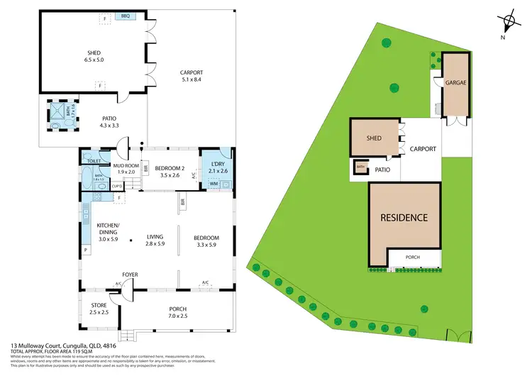 Floorplan of Homely house listing, 13 Mulloway Court, Cungulla QLD 4816