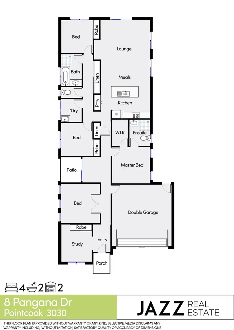 Floorplan of Homely house listing, 8 Pangana Drive, Point Cook VIC 3030