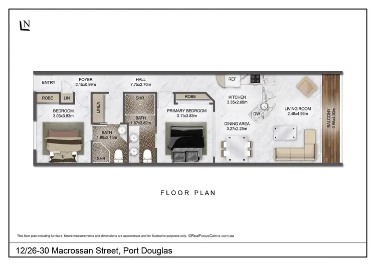 Floorplan of Homely apartment listing, 12/26-30 Macrossan Street, Port Douglas QLD 4877