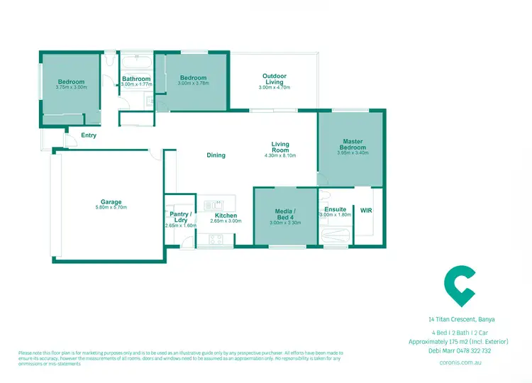 Floorplan of Homely house listing, 14 Titan Crescent, Banya QLD 4551