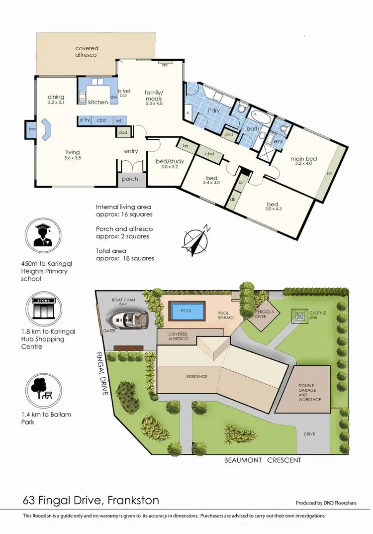 Floorplan of Homely house listing, 63 Fingal Drive, Frankston VIC 3199