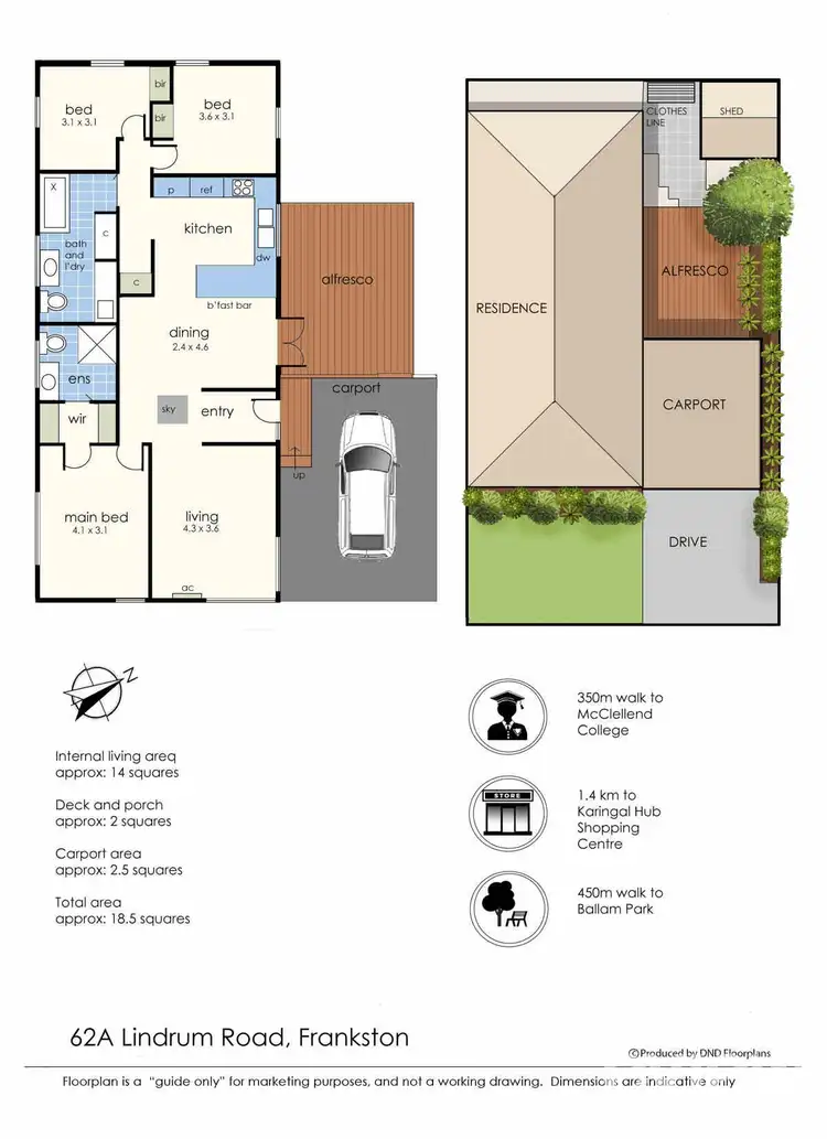 Floorplan of Homely house listing, 62A Lindrum Road, Frankston VIC 3199