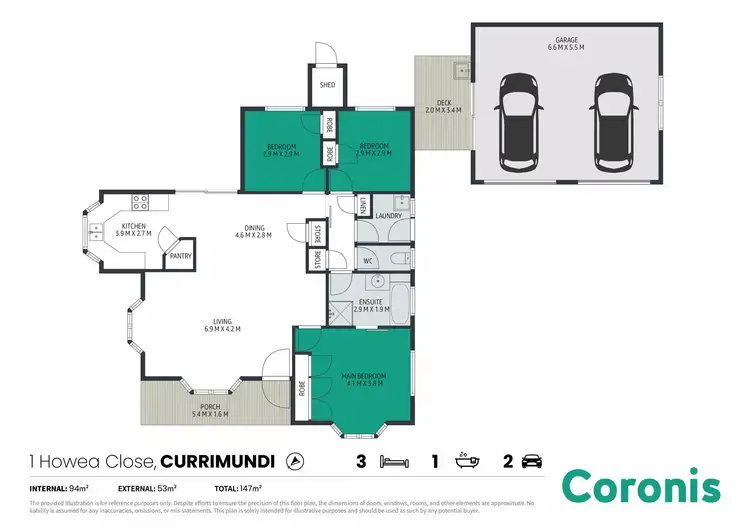 Floorplan of Homely house listing, 1 Howea Close, Currimundi QLD 4551