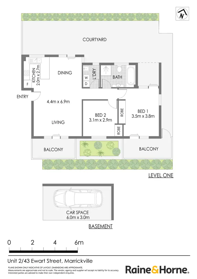 Floorplan of Homely apartment listing, 2/43 Ewart Street, Marrickville NSW 2204