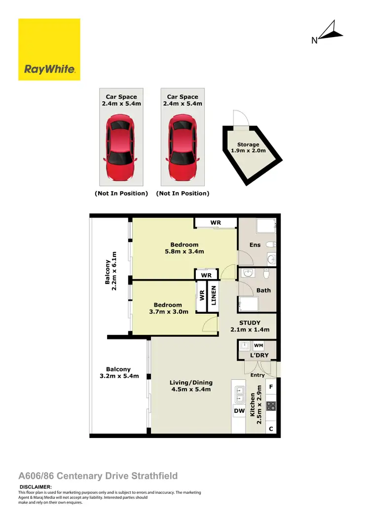 Floorplan of Homely unit listing, 606A/86 Centenary Drive, Strathfield NSW 2135