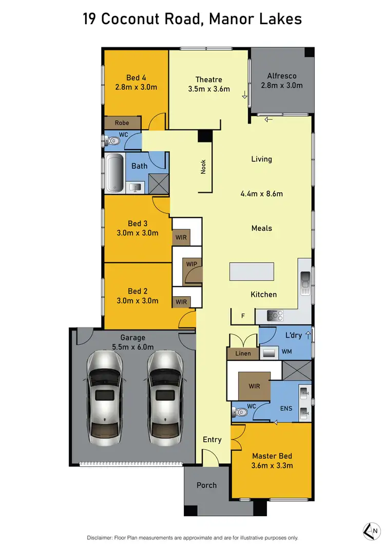 Floorplan of Homely house listing, 19 Coconut Road, Manor Lakes VIC 3024