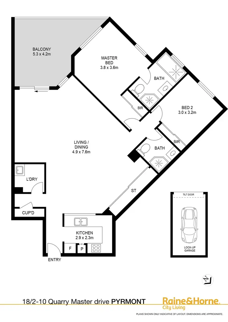 Floorplan of Homely apartment listing, 18/2-10 Quarry Master Drive, Pyrmont NSW 2009