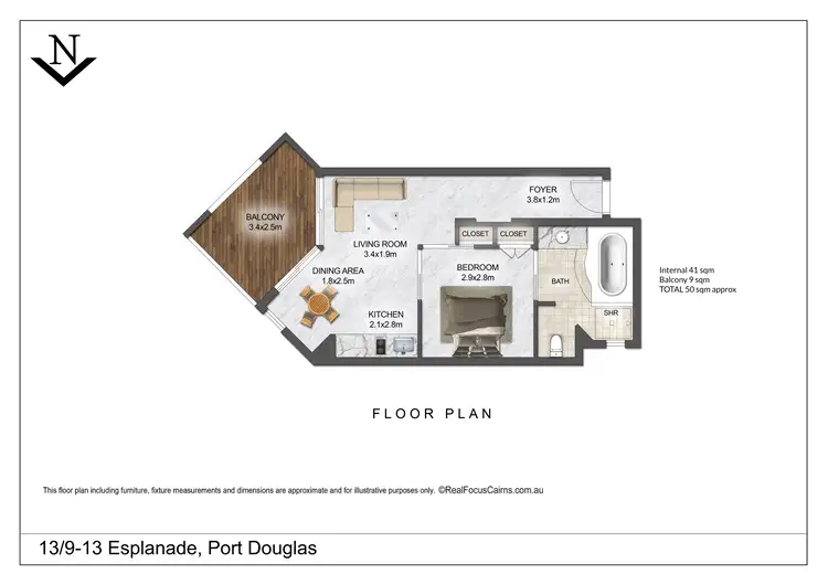 Floorplan of Homely apartment listing, 13/9-13 Esplanade, Port Douglas QLD 4877