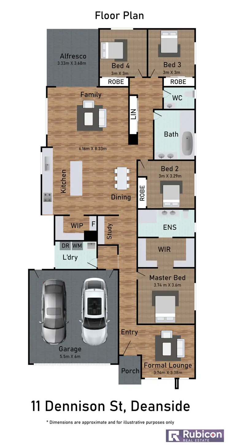 Floorplan of Homely house listing, 11 Dennison Street, Deanside VIC 3336