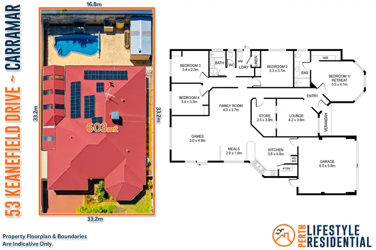 Floorplan of Homely house listing, 53 Keanefield Drive, Carramar WA 6031