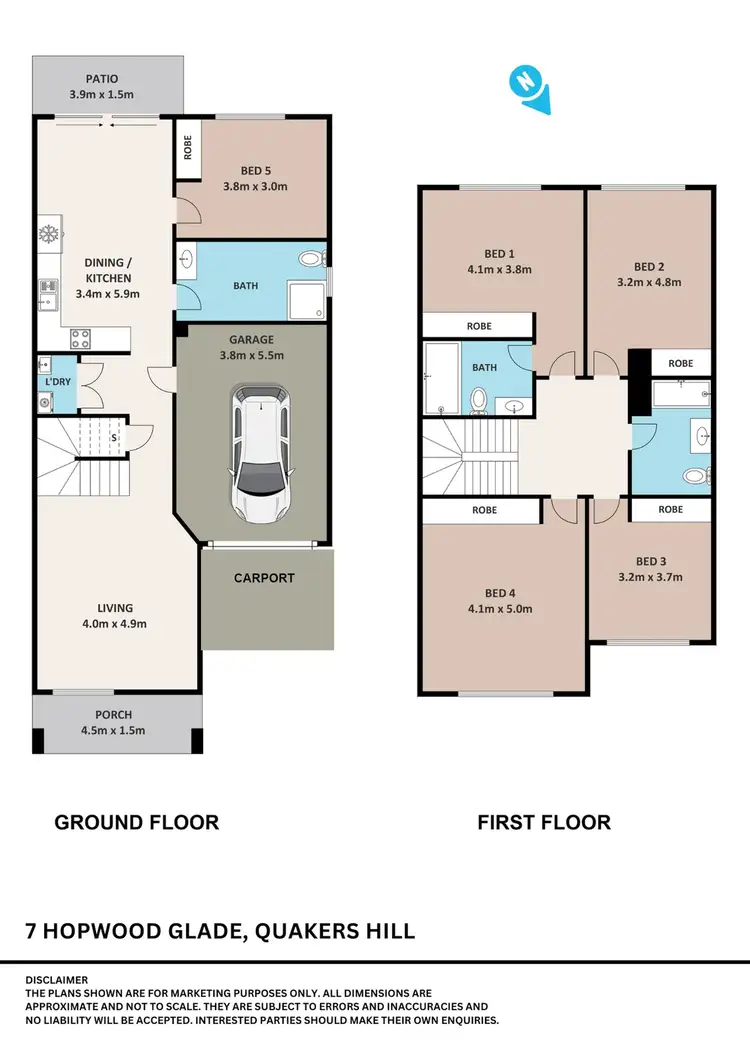 Floorplan of Homely townhouse listing, 7 Hopwood Glade, Quakers Hill NSW 2763