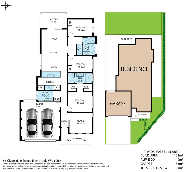 Floorplan of Homely house listing, 55 Clydesdale Street, Ellenbrook WA 6069