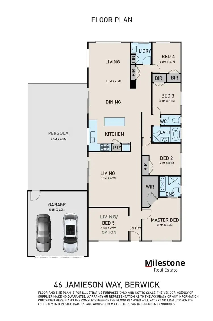 Floorplan of Homely house listing, 46 Jamieson Way, Berwick VIC 3806