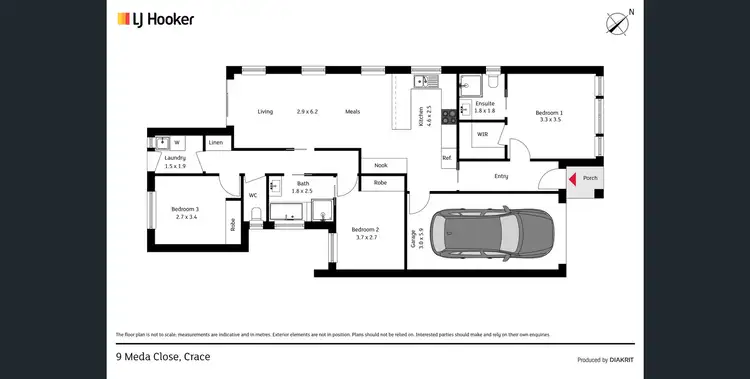 Floorplan of Homely house listing, 9 Meda Close, Crace ACT 2911