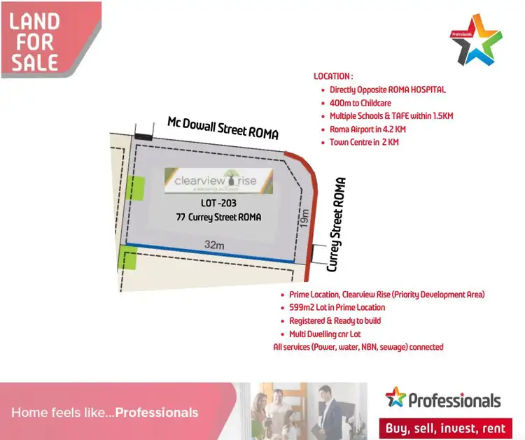 Floorplan of Homely land listing, 77 Currey Street, Roma QLD 4455
