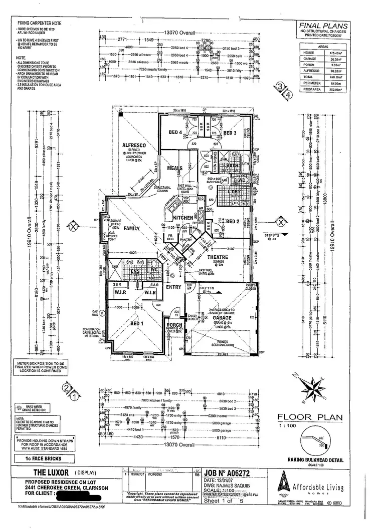 Floorplan of Homely house listing, 78 Cherokee Green, Clarkson WA 6030