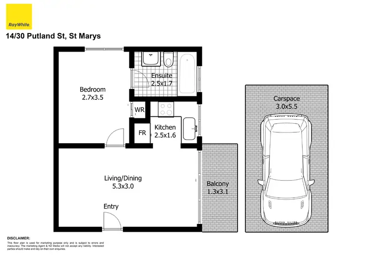 Floorplan of Homely apartment listing, 14/30 Putland Street, St Marys NSW 2760