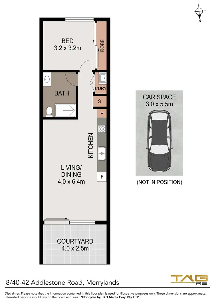 Floorplan of Homely apartment listing, 8/40-42 Addlestone Road, Merrylands NSW 2160