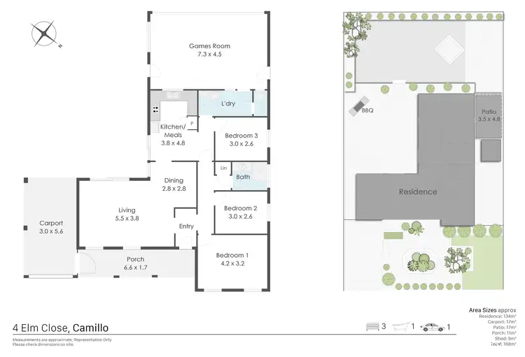 Floorplan of Homely house listing, 4 Elm Close, Camillo WA 6111