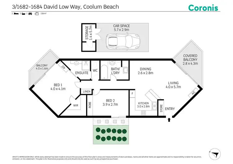 Floorplan of Homely unit listing, 3/1682-1684 David Low Way, Coolum Beach QLD 4573