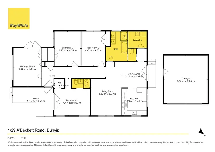 Floorplan of Homely unit listing, 1/29 Abeckett Road, Bunyip VIC 3815