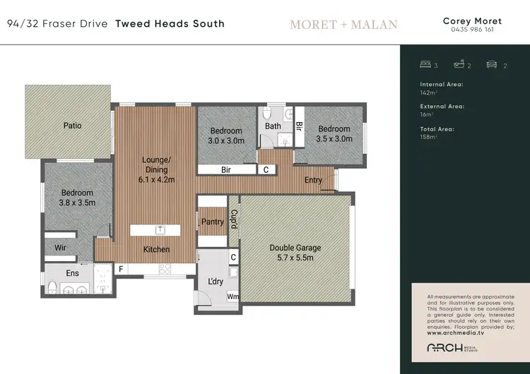 Floorplan of Homely retirement listing, 94/32 Fraser Drive, Tweed Heads South NSW 2486
