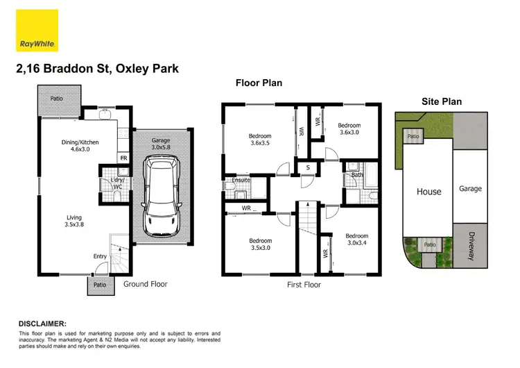Floorplan of Homely townhouse listing, 2/16 Braddon Street, Oxley Park NSW 2760