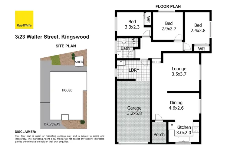 Floorplan of Homely villa listing, 3/23 Walter Street, Kingswood NSW 2747