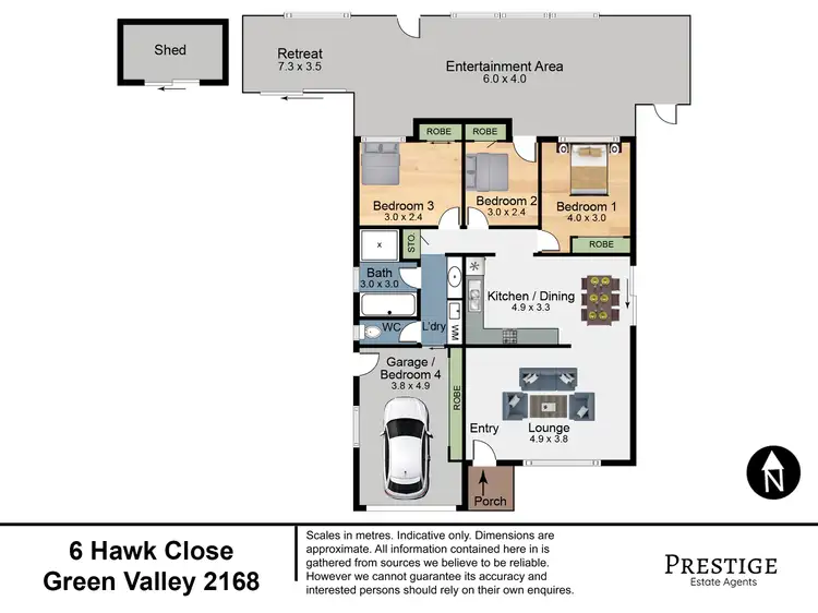 Floorplan of Homely house listing, 6 Hawk Close, Green Valley NSW 2168