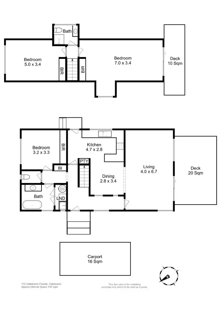 Floorplan of Homely house listing, 110 Oakdowns Parade, Oakdowns TAS 7019
