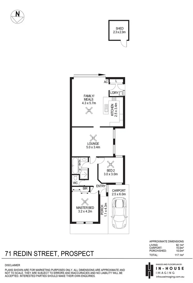 Floorplan of Homely house listing, 71 Redin Street, Prospect SA 5082