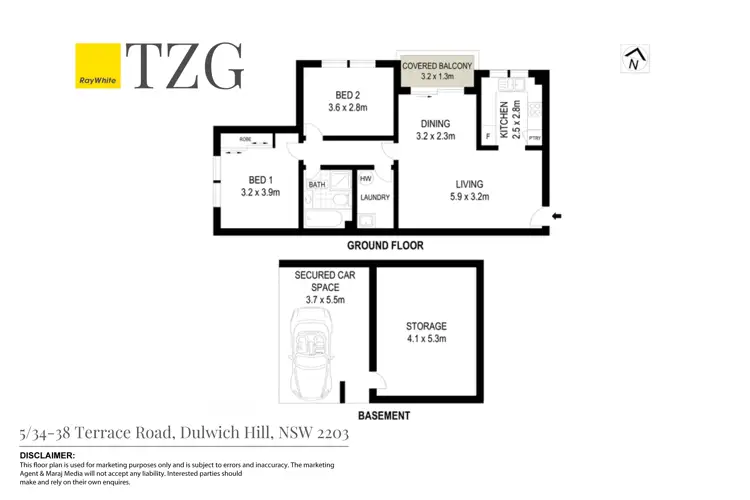 Floorplan of Homely unit listing, 5/34-38 Terrace Road, Dulwich Hill NSW 2203