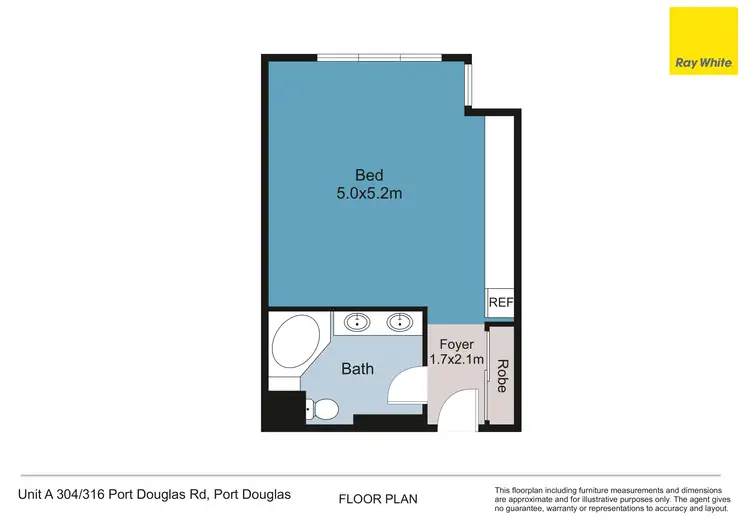 Floorplan of Homely apartment listing, A304/316 Port Douglas Road, Port Douglas QLD 4877