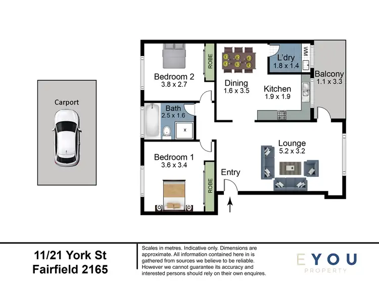 Floorplan of Homely unit listing, 11/21 York Street, Fairfield NSW 2165