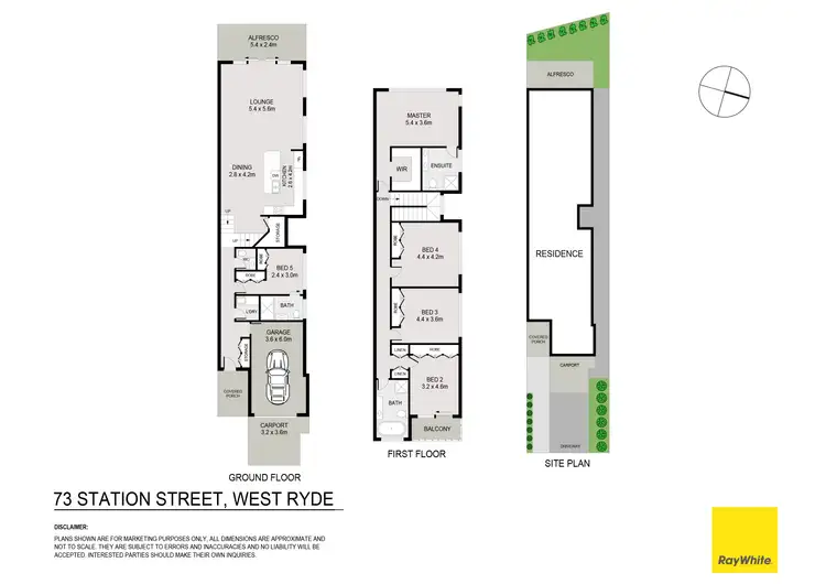 Floorplan of Homely semi-detached listing, 73 Station Street, West Ryde NSW 2114