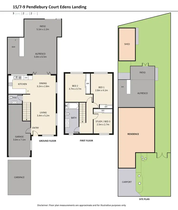 Floorplan of Homely townhouse listing, 15/7-9 Pendlebury Court, Edens Landing QLD 4207