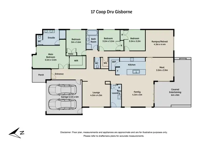 Floorplan of Homely house listing, 17 Coop Drive, Gisborne VIC 3437
