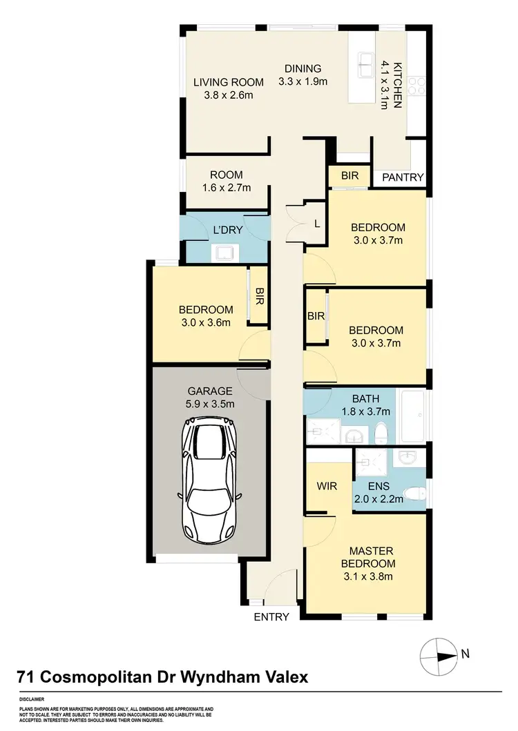Floorplan of Homely house listing, 71 Cosmopolitan Drive, Wyndham Vale VIC 3024