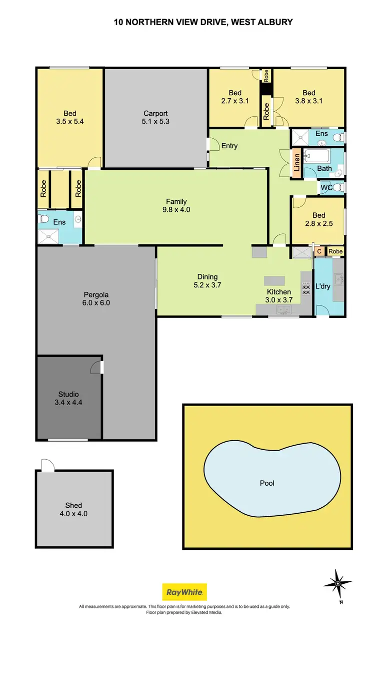 Floorplan of Homely house listing, 10 Northern View Drive, West Albury NSW 2640