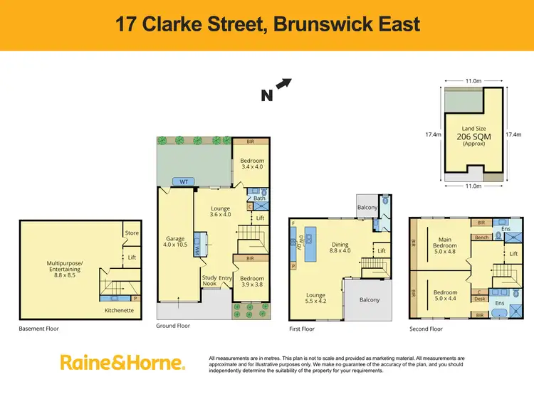 Floorplan of Homely house listing, 17 Clarke Street, Brunswick East VIC 3057