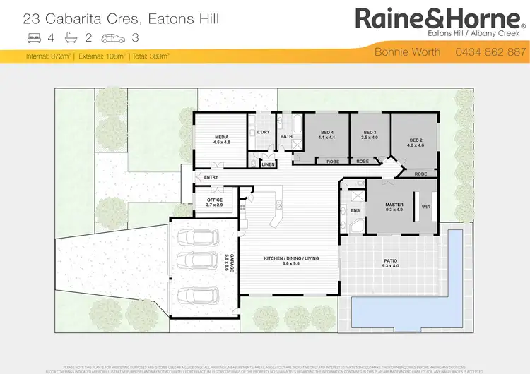 Floorplan of Homely house listing, 23 Cabarita Crescent, Eatons Hill QLD 4037